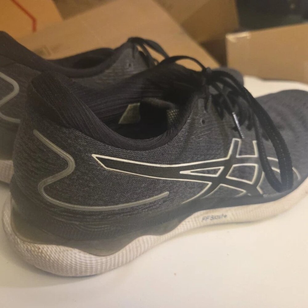 Asics Gel-Nimbus 24 Mens US Sz 12 Charcoal Dark Gray Black Shoes Good Condition!